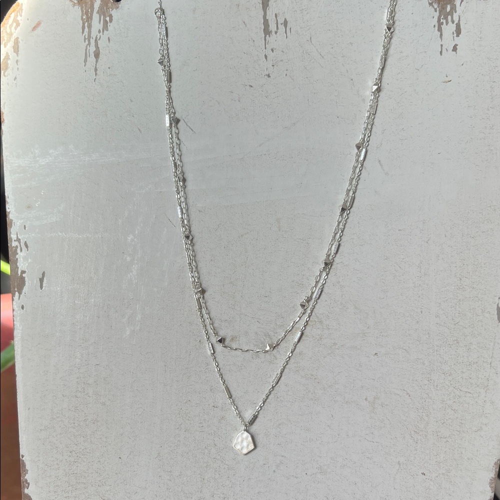 Kendra Scott Silver Double Strand Necklace